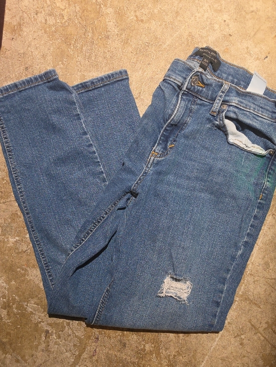 Banana Republic Denim - Banana Republic Women's Straight Leg Distressed Denim Jeans